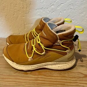 Merrell Tan and Neon Insulated Hiking Boots